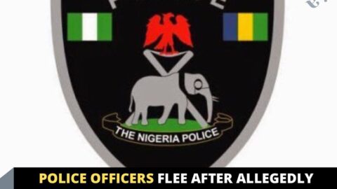 Police officers flee after allegedly f*ring a stray b*llet that h*t a woman at a checkpoint in Ikorodu, Lagos