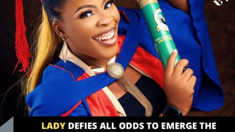Lady defies all odds to emerge the best graduating student of her department