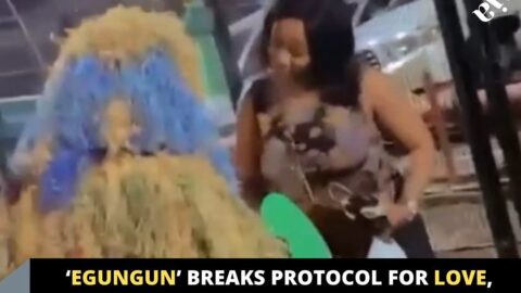 ‘Egungun’ breaks protocol for love, unveils himself to a lady he was asking out