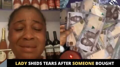 Lady sheds tears after someone bought drinks of N200k from her with counterfeit notes in Abule Egba, Lagos