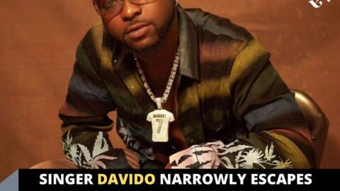 Singer Davido narrowly escapes being taken down by a fan at an event in Abuja