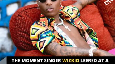 The moment singer Wizkid leered at a patron who touched his jaw at a nightclub