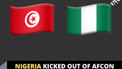 Nigeria kicked out of AFCON by Tunisia .