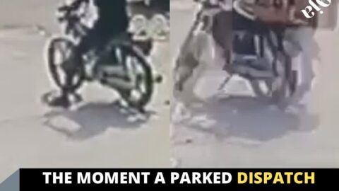 The moment a parked dispatch bike was stolen in Owerri, Imo State