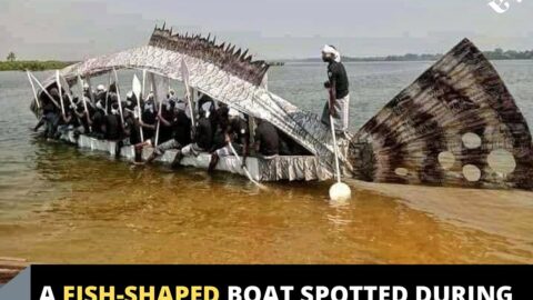 A fish-shaped boat spotted during a carnival in Andoni, Rivers State