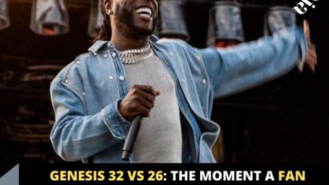 Genesis 32 vs 26: The moment a fan gripped singer Burnaboy’s feet for blessings