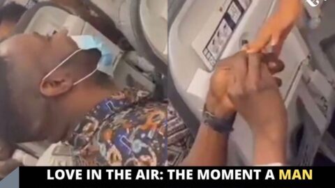 Love In The Air: The moment a man proposed to his girlfriend onboard a Lagos-bound airplane