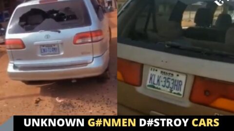 Unknown g#nmen d#stroy cars and other properties of sit-at-home v!olators in Enugu
