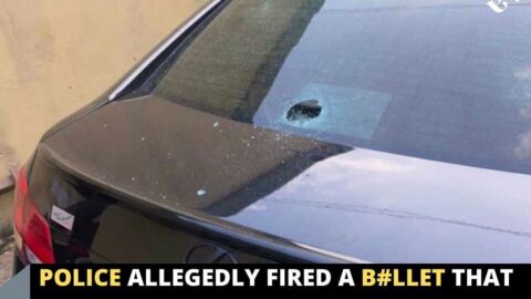 Police allegedly fired a b#llet that d@maged their neighbor’s car in Ikorodu, Lagos