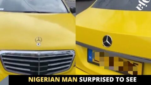 Nigerian man surprised to see Mercedes Benz being used as a taxi in Europe