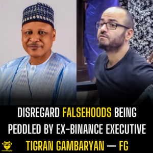 Disregard falsehoods being peddled by Ex-binance executive Tigran Gambaryan — FG