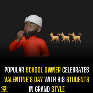 Popular school owner celebrates valentine’s day with his students in grand style