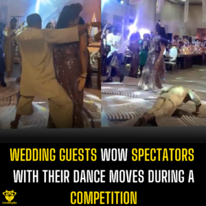 Wedding guests wow spectators with their dance moves during a competition