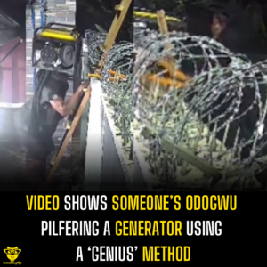 Video shows someone’s Odogwu pilfering a generator using a ‘genius’ method