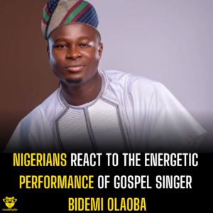 Nigerians react to the energetic performance of Gospel singer Bidemi Olaoba