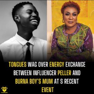 Tongues wag over energy exchange between influencer Peller and Burna Boy’s mum at s recent event