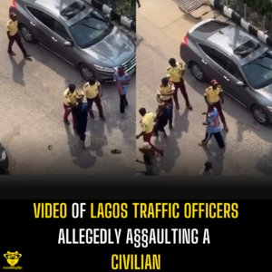 Video of Lagos traffic officers allegedly a§§aulting a civilian