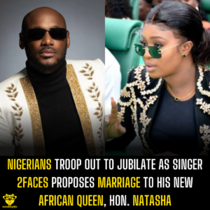 Nigerians troop out to jubilate as singer 2faces proposes marriage to his new African queen, Hon. Natasha