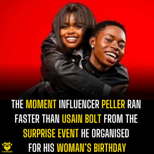 The moment influencer Peller ran faster than Usain Bolt from the surprise event he organised for his woman’s birthday