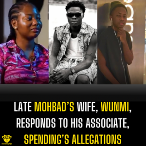 Late Mohbad’s wife, Wunmi, responds to his associate, Spending’s allegations