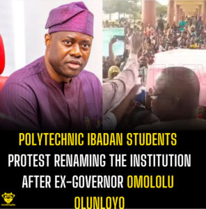 Polytechnic Ibadan Students Protest Renaming the Institution After Ex-Governor Omololu Olunloyo
