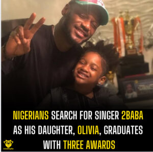 Nigerians search for Singer 2Baba as his daughter, Olivia, graduates with three awards