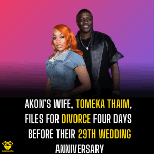 Akon’s Wife, Tomeka Thaim, Files for Divorce four Days Before their 29th Wedding Anniversary