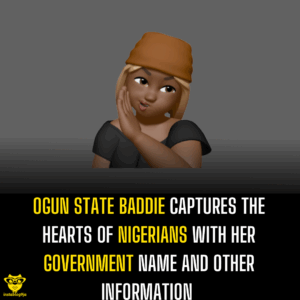 Ogun state baddie captures the hearts of Nigerians with her government name and other information