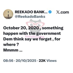 We didn’t forget — Singer Reekado Banks writes about October 20, 2020