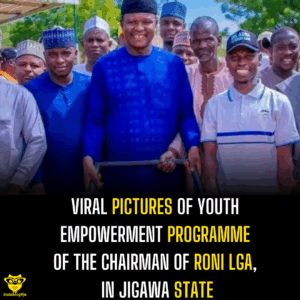 Viral pictures of Youth Empowerment Programme of the Chairman of Roni LGA, in Jigawa state